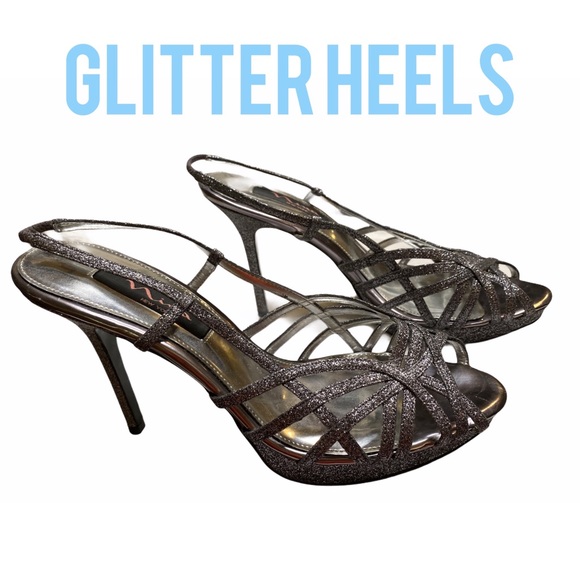 Nina Gunmetal Glitter Stilettos - Picture 10 of 10